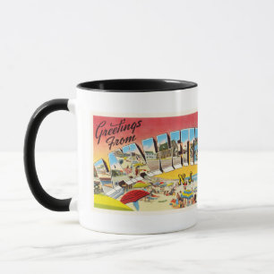 Mug Carte postale de Vintage voyage du New Jersey NJ