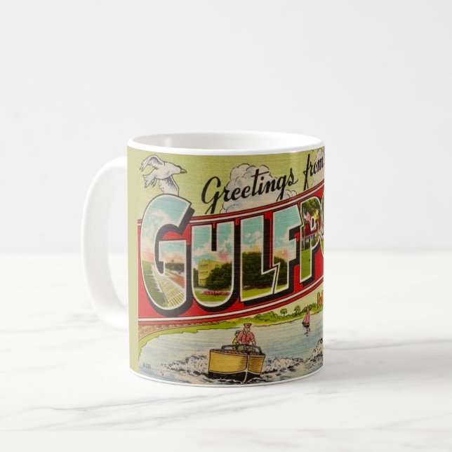 Mug Carte postale de voeux Gulfport Mississippi (Devant gauche)