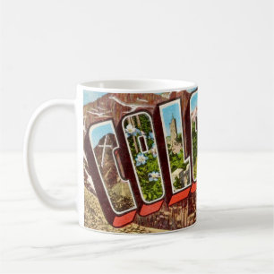 Mug carte postale de vœux Vintage Blue Colorado