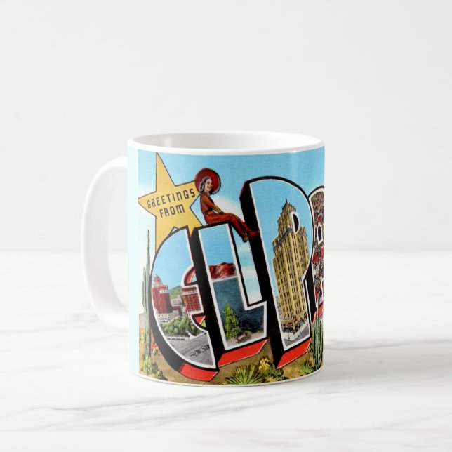 Mug Carte postale d'El Paso TX (Devant gauche)