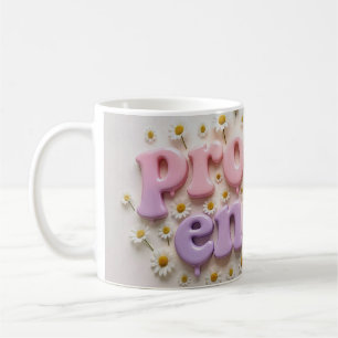 Mug Carte postale florale pastel Protégez Votre Énergi