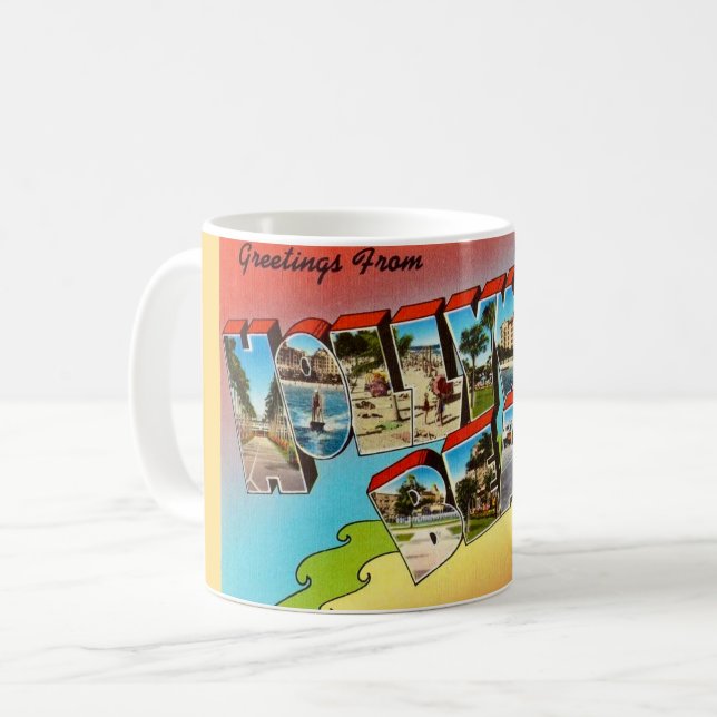 Mug Carte Postale Hollywood Beach Floride (Devant gauche)