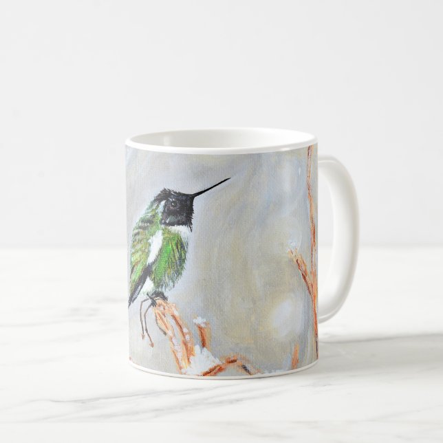 Mug Carte postale Peinture des colibris du Jour de la  (Devant droit)