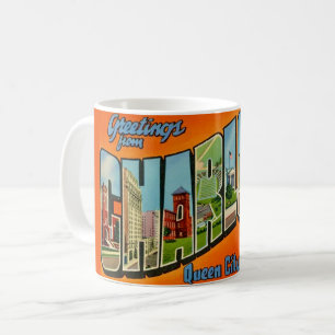 Mug Carte postale Retro Charlotte NC