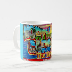 Mug Carte postale rétro de Caroline du Nord