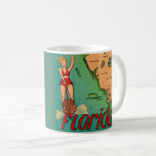 Mug Carte postale Retro de Floride