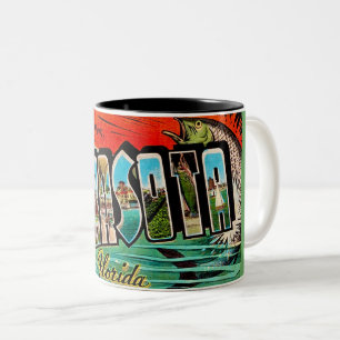 Mug Carte Postale Rétro Sarasota Floride