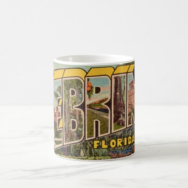 Mug Carte postale Retro Secarry Floride (Centre)