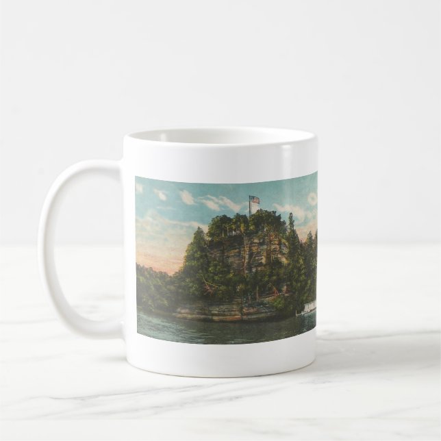 Mug Carte postale Rock affamée 1925 et 1939 Illinois (Gauche)