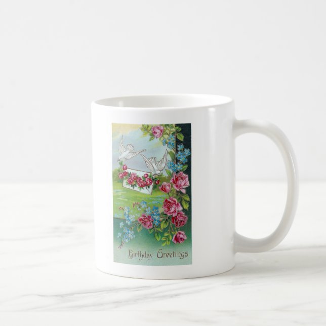 Mug Carte postale Vintage Anniversaire (Droite)