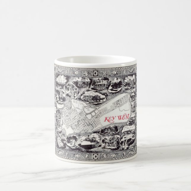 Mug Carte postale vintage de Key West (Centre)