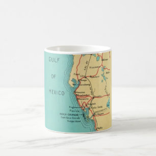 Mug Carte postale Vintage du sud-ouest de la Floride M