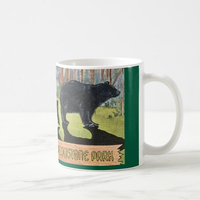 Mug Carte postale vintage Yellowstone Park Bears (Droite)