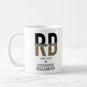 Mug Carte RD enregistré diététiste Cheetah Imprimer