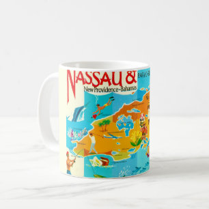 Mug Carte rétro de Nassau Paradise Island