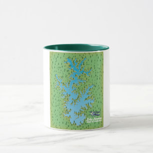 Mug Carte rétro du lac Norman Caroline du Sud