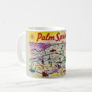 Mug Carte Rétro Palm Springs