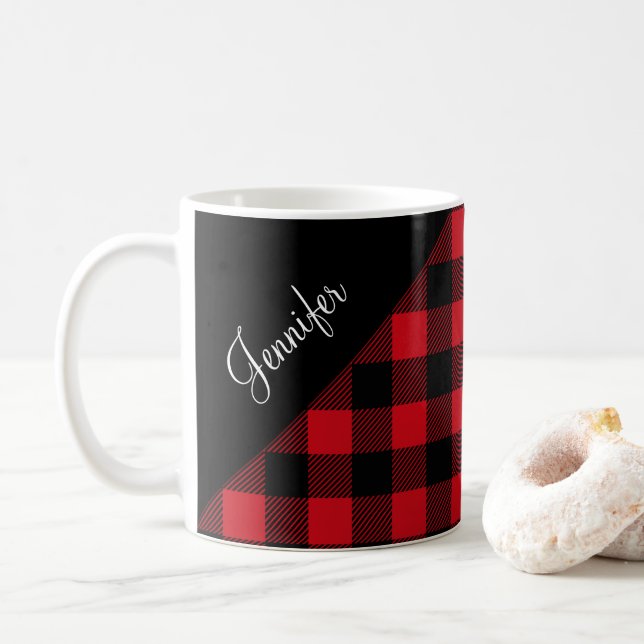 Mug Carte rouge personnalisée (Avec donut)