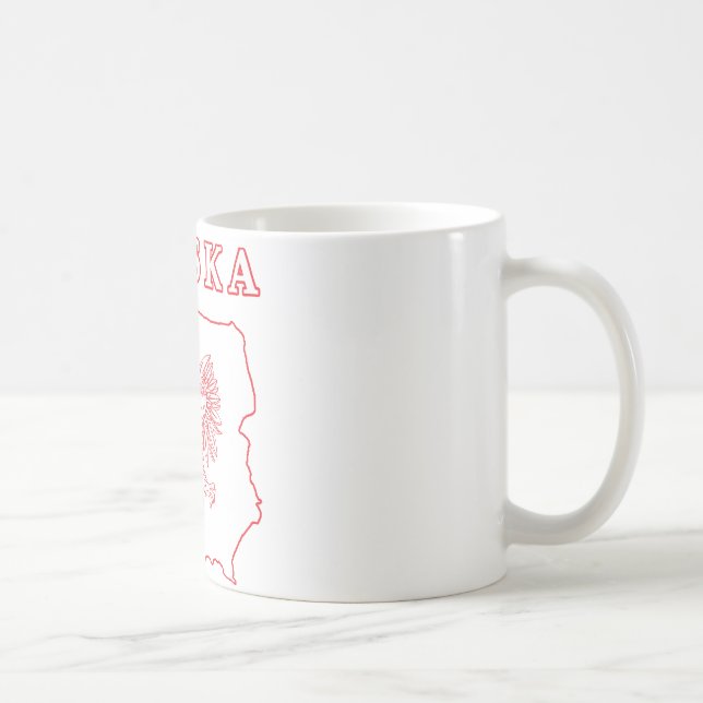 Mug Carte Rouge Polska avec aigle (Droite)