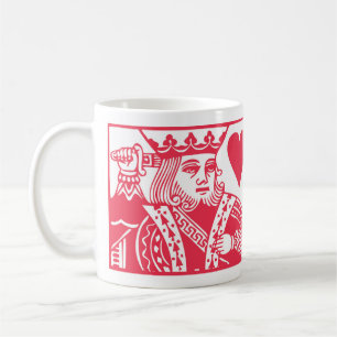 Mug Carte rouge "Roi de mon coeur"