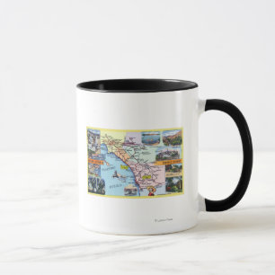 Mug Carte routière des autoroutes romantiques de l'CA