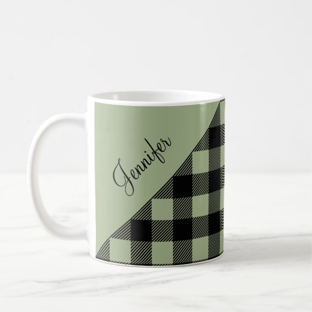 Mug Carte Sage Green personnalisée (Gauche)