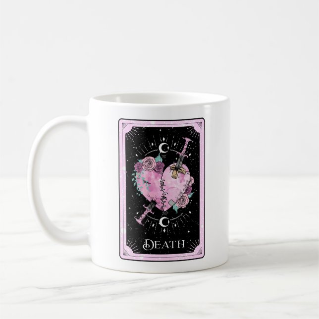 Mug Carte Tarot de la mort rose et noir Céleste de la  (Gauche)
