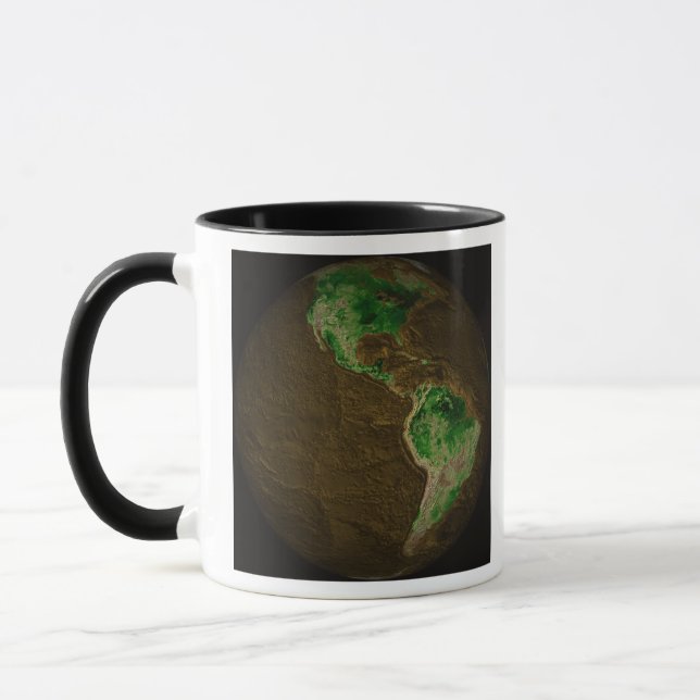 Mug Carte topographique de la Terre (Gauche)