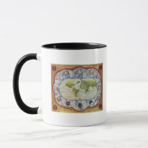 Mug Carte traçant le voyage du monde de Magellan