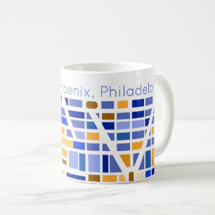 Mug Carte Urbaine Villes Vivées Déménagé Nouveau Cool