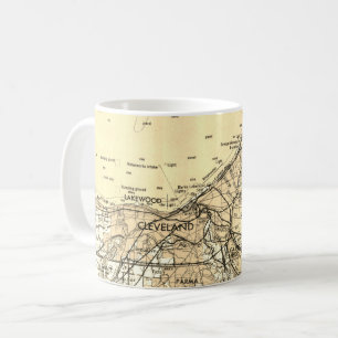 Mug Carte Vintage Cleveland Ohio
