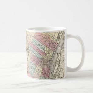 Mug Carte vintage d'Albany NY (1874)