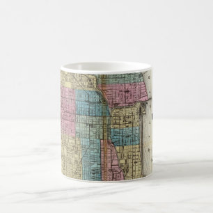 Mug Carte vintage de Chicago (1869)