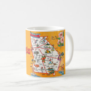 Mug Carte Vintage de Géorgie
