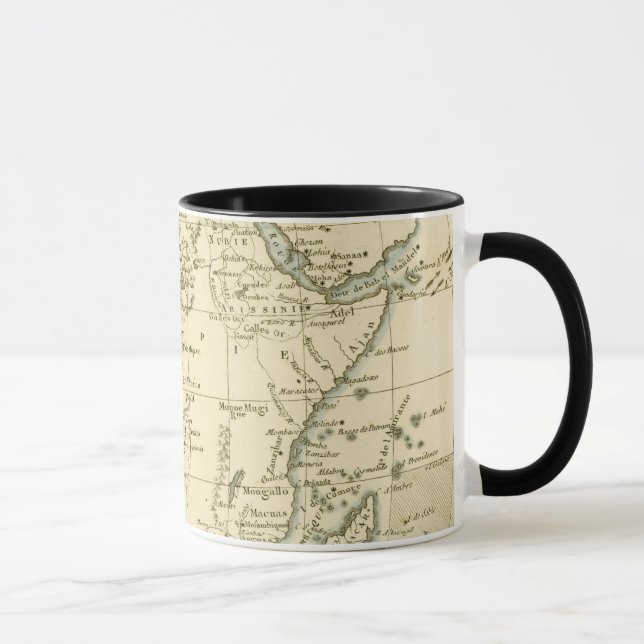 Mug Carte vintage de l'Afrique (Droite)