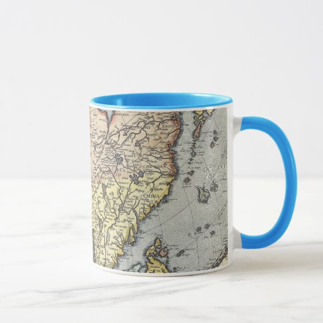Mug Carte vintage de l'Asie | 1592 (Droite)