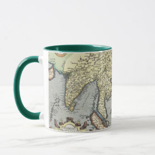 Mug Carte vintage de l'Inde 1592