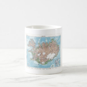 Mug Carte vintage de l'Islande