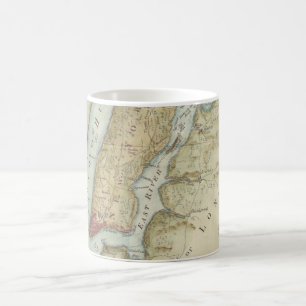 Mug Carte vintage de New York City (1869)