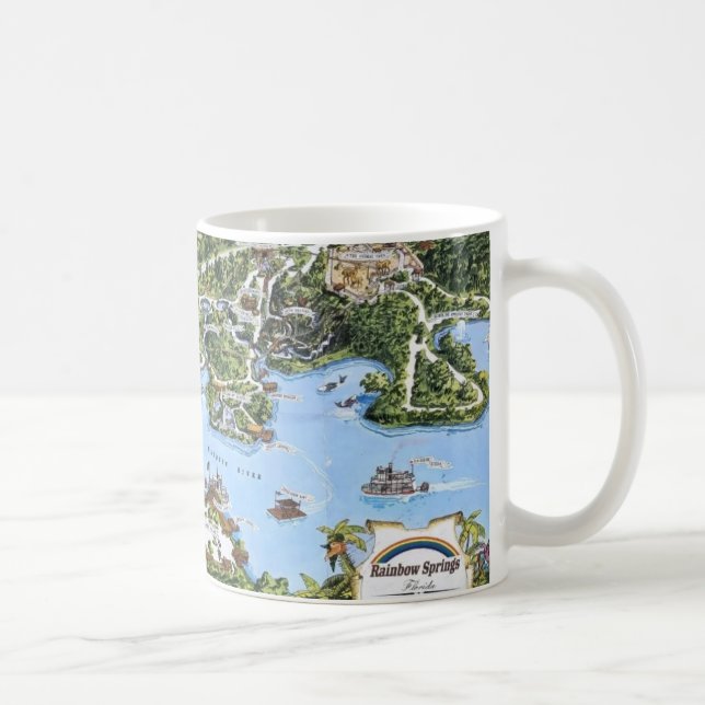 Mug Carte vintage de Rainbow Springs Floride (Droite)
