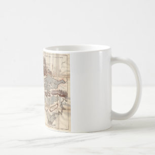 Mug Carte vintage de reconnaissance du lac de Saranac
