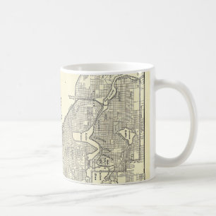 Mug Carte vintage de Seattle (1914)