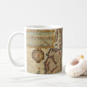 Mug Carte vintage des îles britanniques, 1552 - 1629