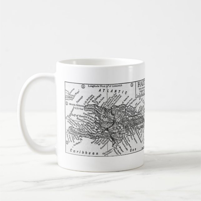 Mug Carte vintage du Haïti (1911) (Gauche)