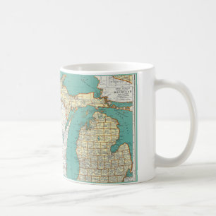 Mug Carte vintage du Michigan