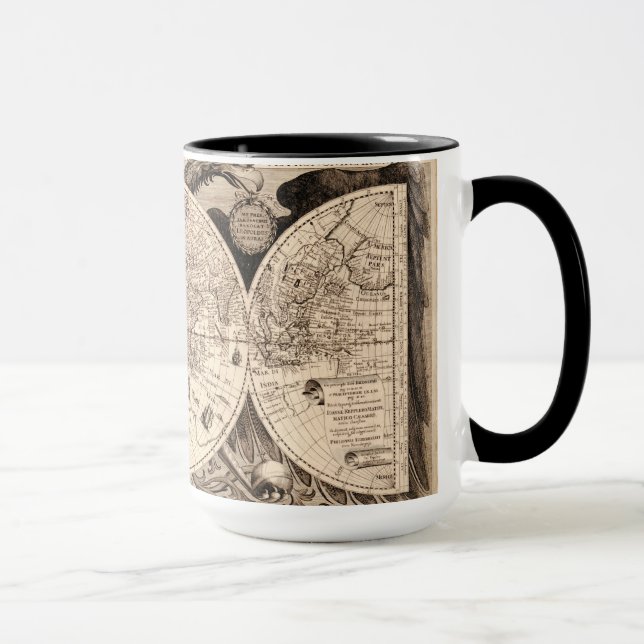 Mug Carte vintage du monde (Droite)