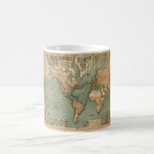 Mug Carte vintage du monde antique