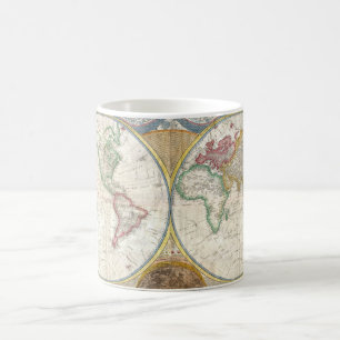 Mug Carte vintage du monde et diagramme d'astronomie