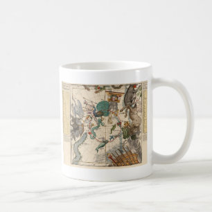Mug Carte vintage du Pôle du sud