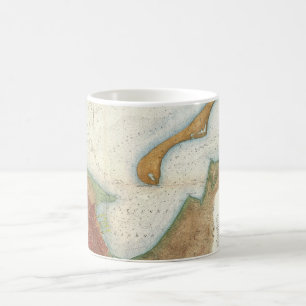 Mug Carte vintage du port de Nantucket
